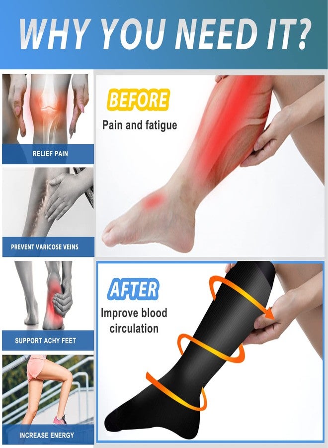 Aoliks Compression Socks for Women & Men,Support Socks for Nurses Travel Pregnant - Image 2